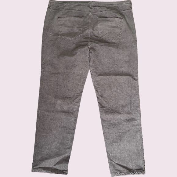 MARKS AND SPENCER BNWT Grey Cord Corduroy Trousers Plus Size 24 R - Picture 3 of 7